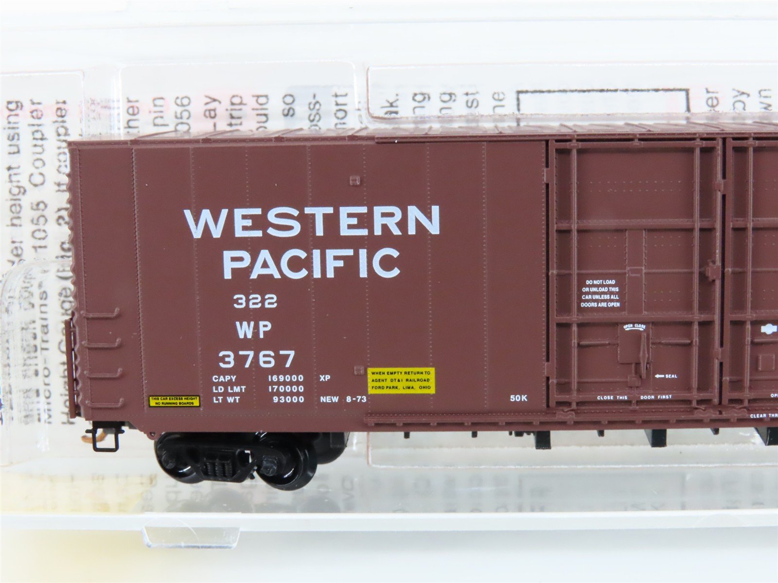 N Scale Micro-Trains MTL 102050 WP Western Pacific 60' Excess Height Boxcar 3767