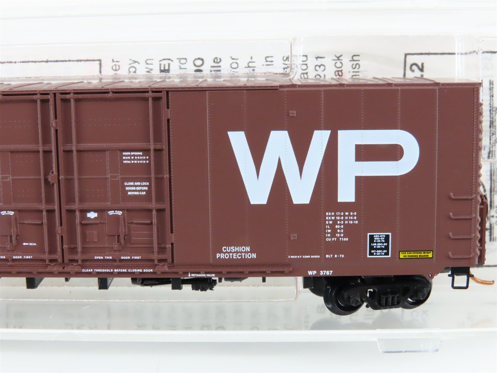 N Scale Micro-Trains MTL 102050 WP Western Pacific 60' Excess Height Boxcar 3767