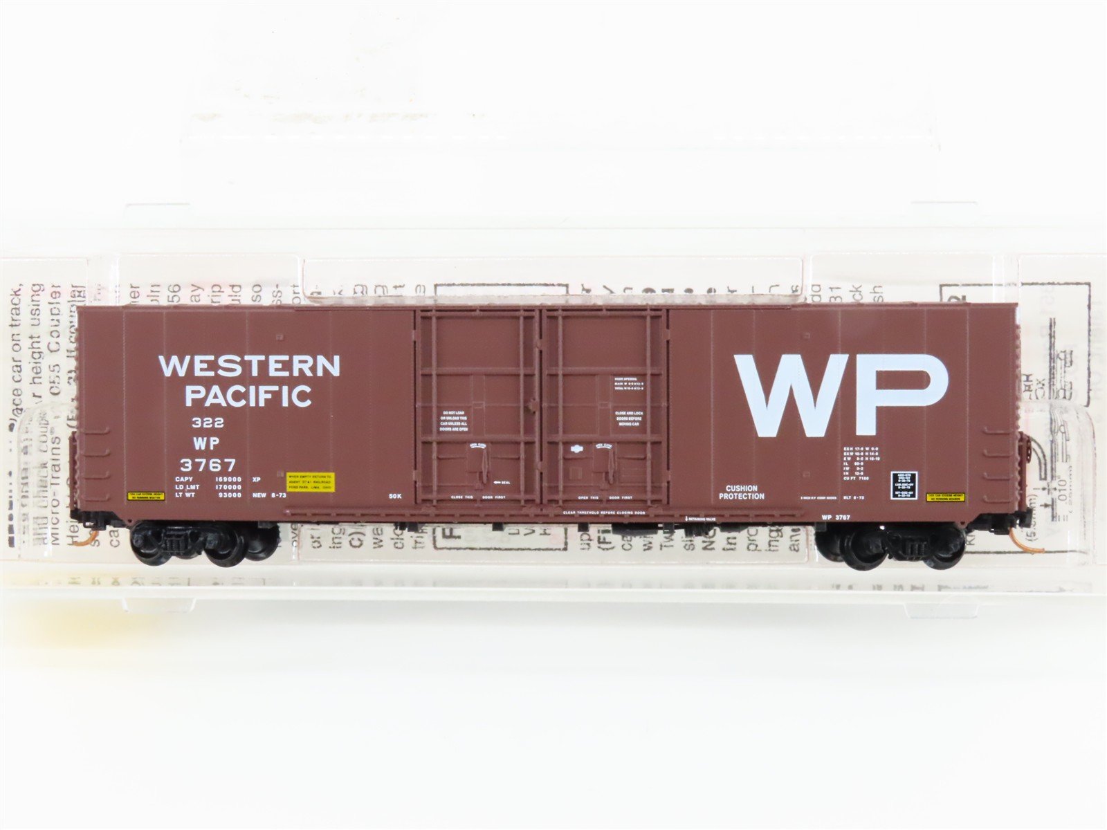 N Scale Micro-Trains MTL 102050 WP Western Pacific 60' Excess Height Boxcar 3767