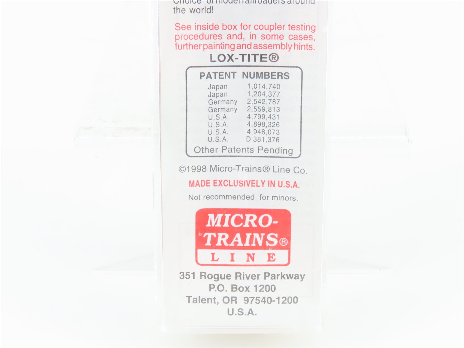 N Scale Micro-Trains MTL 102050 WP Western Pacific 60' Excess Height Boxcar 3767