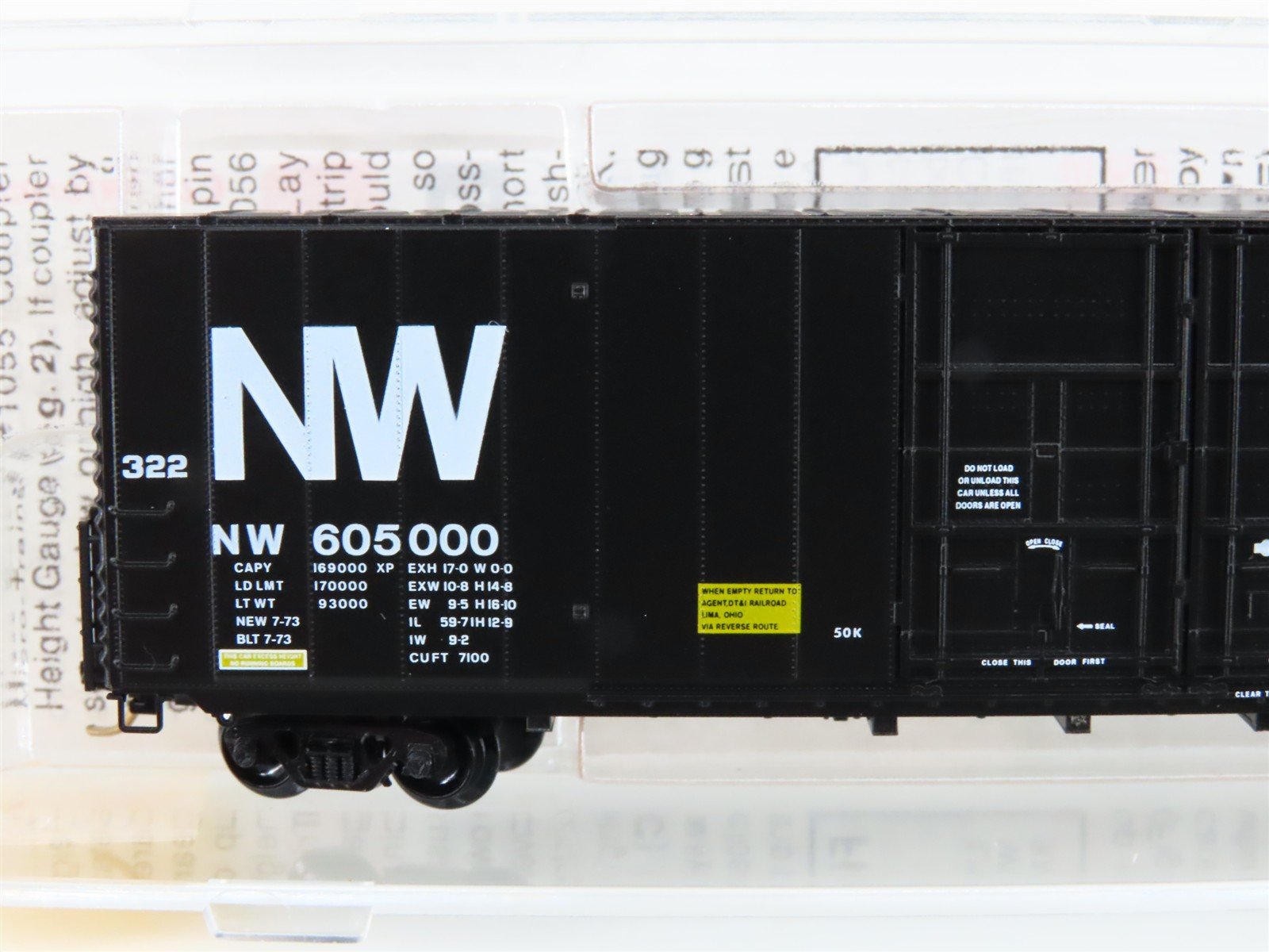 N Micro-Trains MTL 102040 NW Norfolk & Western 60' Excess Height Box Car #605000