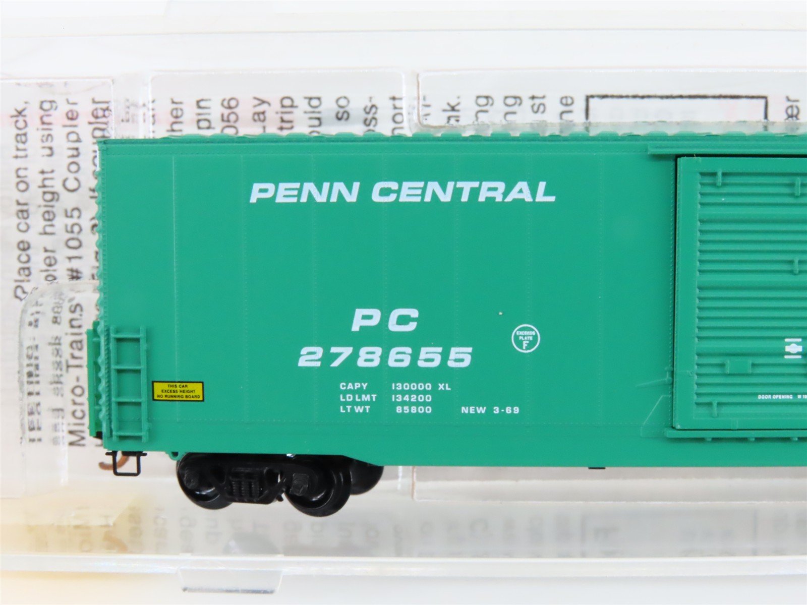 N Scale Micro-Trains MTL 104020 PC Penn Central 60' Excess Height Boxcar #278655