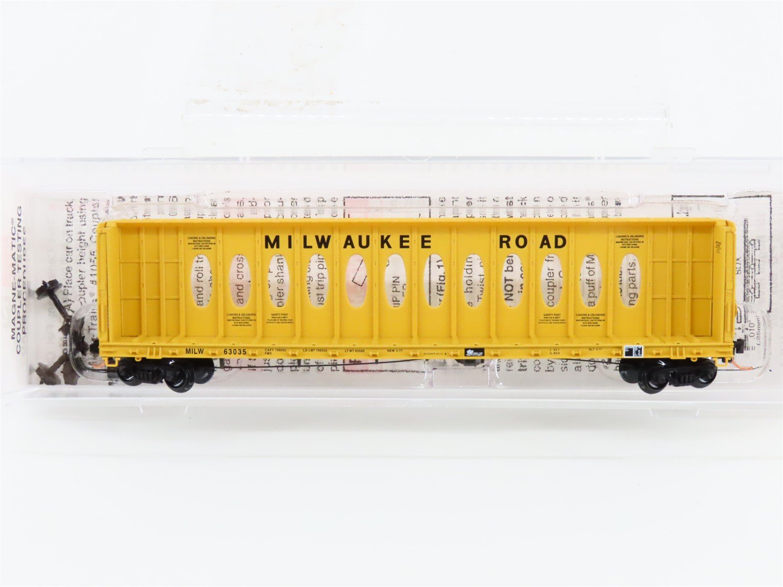 N Micro-Trains MTL 53050 MILW Milwaukee Road Thrall Centerbeam Flat Car #63035