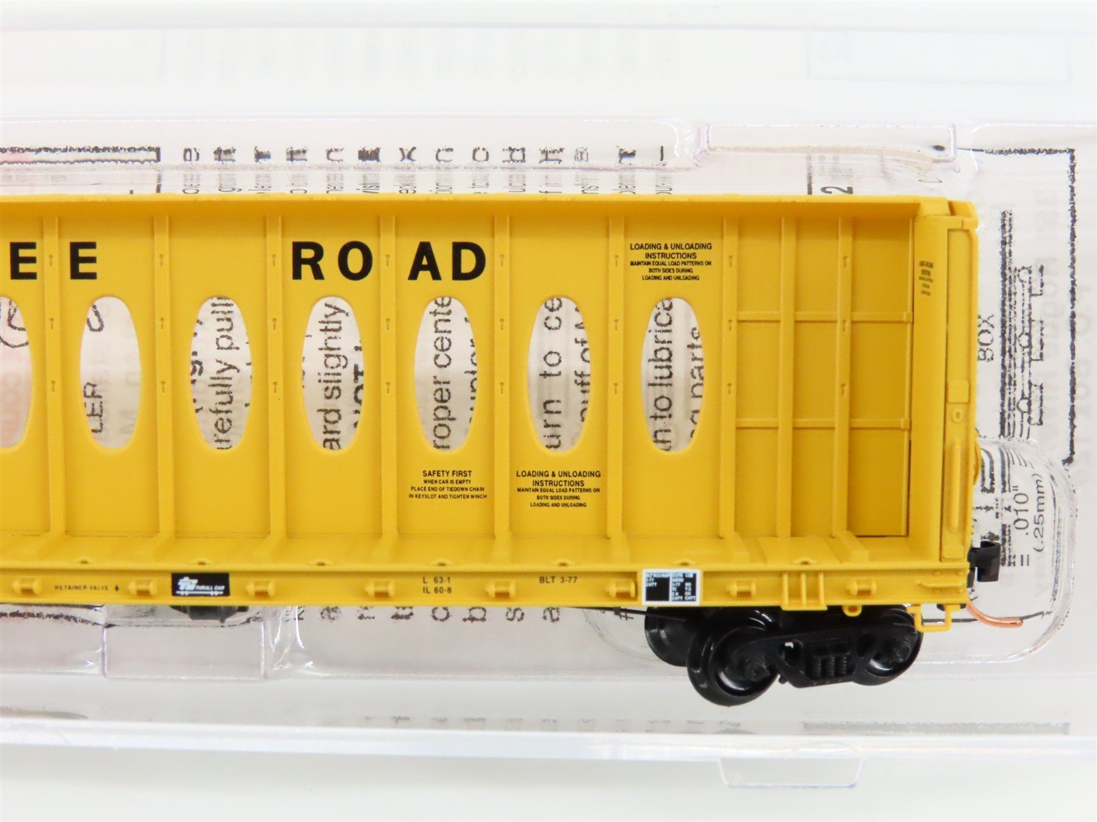 N Micro-Trains MTL 53050 MILW Milwaukee Road Thrall Centerbeam Flat Car #63035