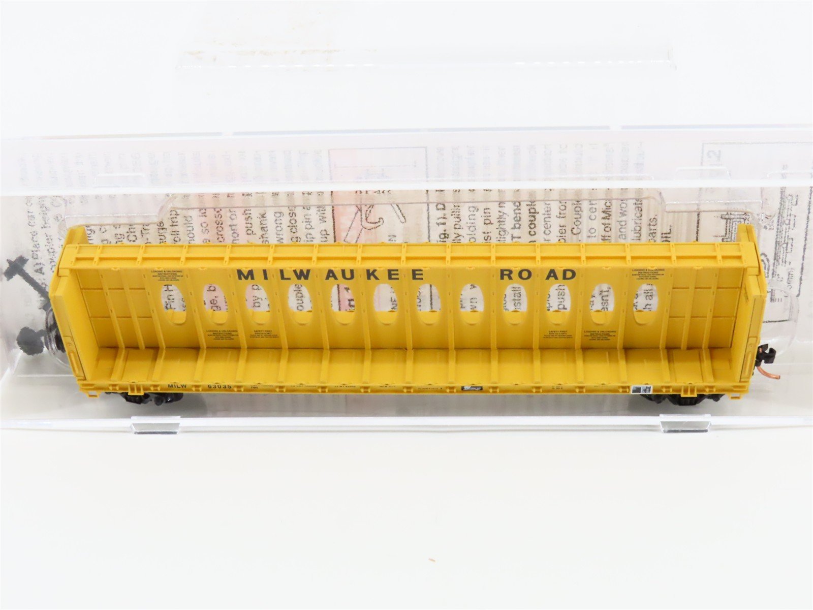 N Micro-Trains MTL 53050 MILW Milwaukee Road Thrall Centerbeam Flat Car #63035
