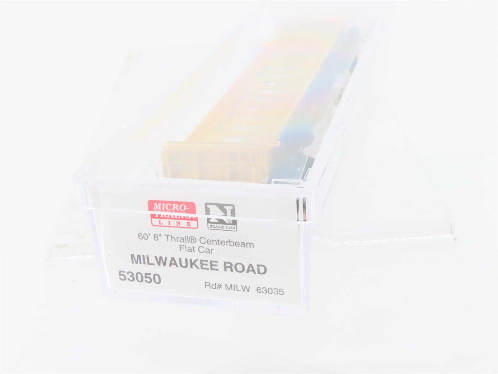 N Micro-Trains MTL 53050 MILW Milwaukee Road Thrall Centerbeam Flat Car #63035