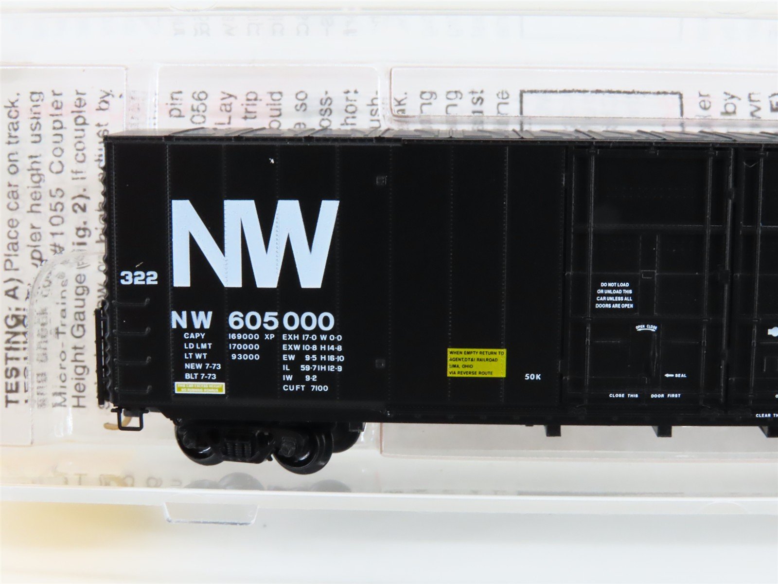 N Micro-Trains MTL 102040 NW Norfolk & Western 60' Excess Height Box Car #605000
