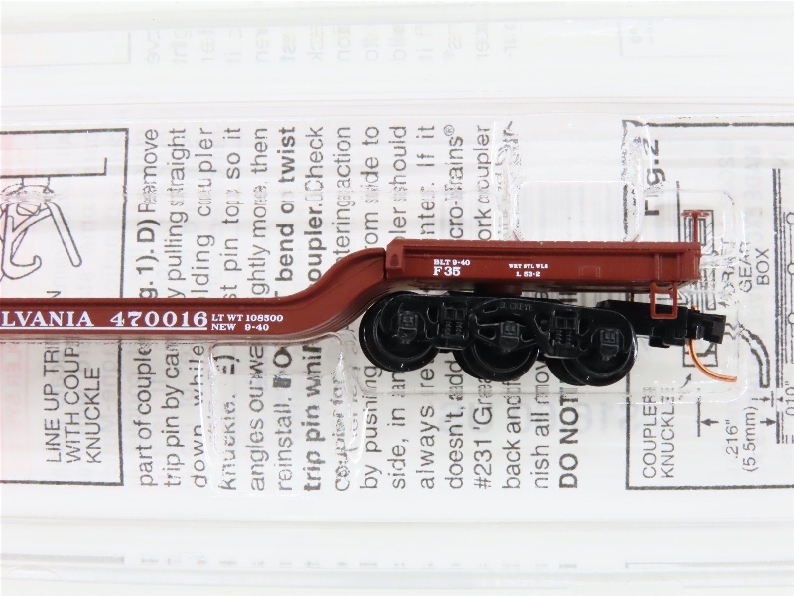 N Micro-Trains MTL 109010 PRR Pennsylvania Depressed Center Flat Car #470016