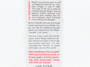 N Scale Micro-Trains MTL 53510 GBRX Domtar Gypsum Center Partition Flat Car 9020