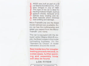 N Scale Micro-Trains MTL 53510 GBRX Domtar Gypsum Center Partition Flat Car 9020