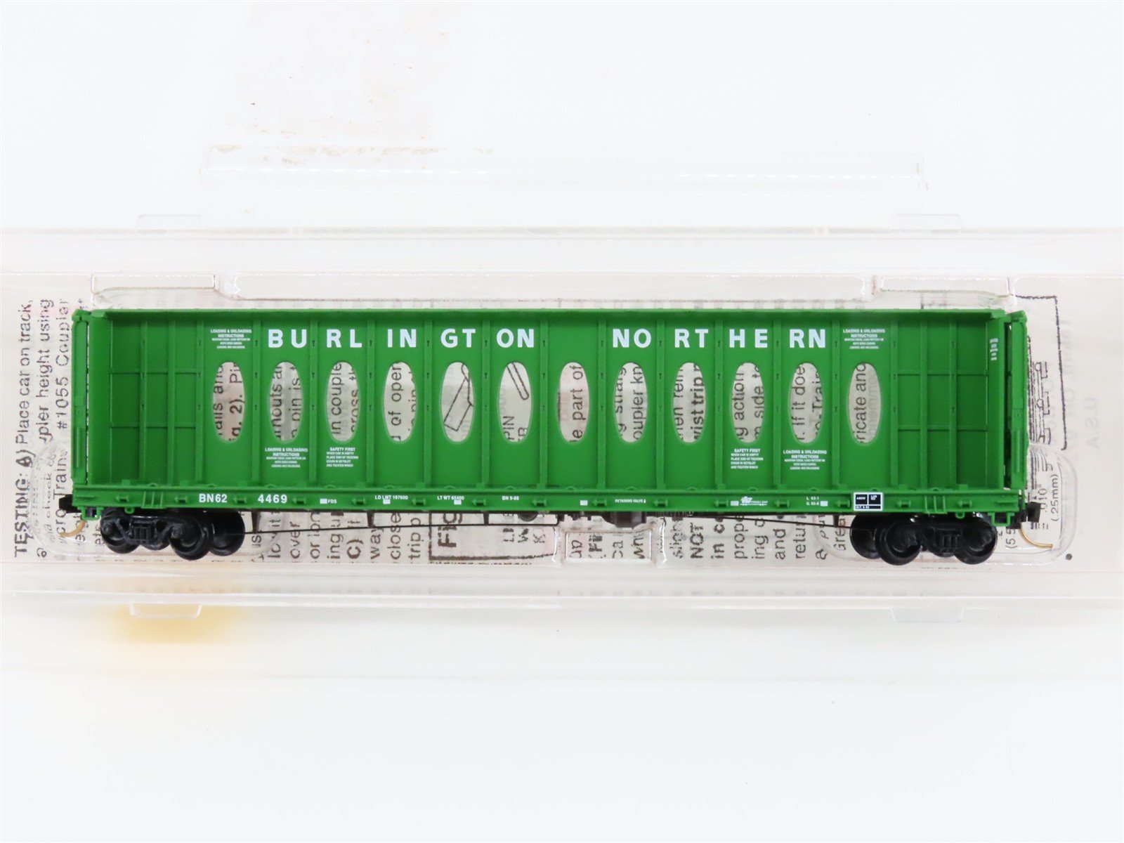 N Scale Micro-Trains MTL 53010 BN Burlington Northern Centerbeam Flat Car 624469