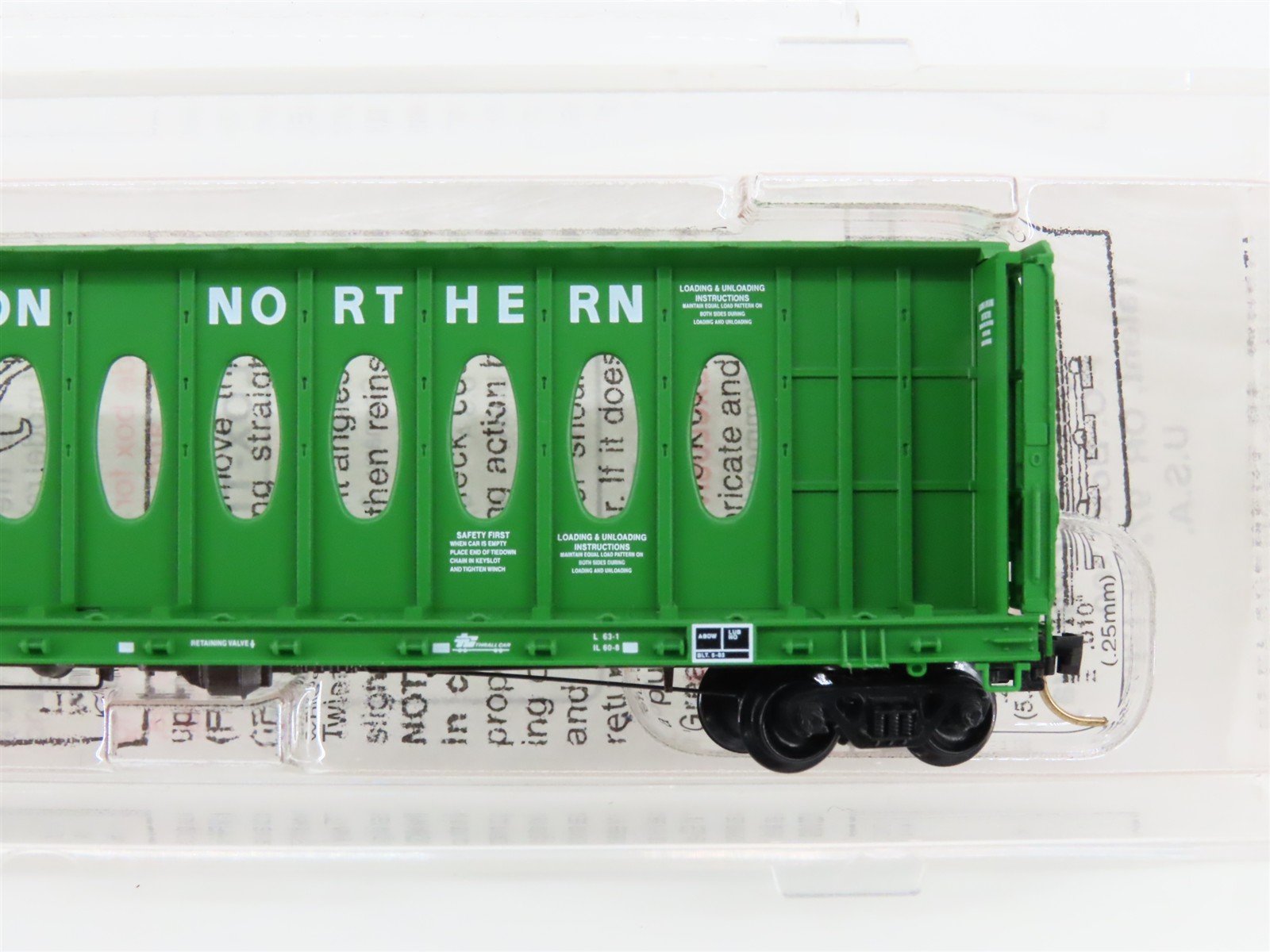 N Scale Micro-Trains MTL 53010 BN Burlington Northern Centerbeam Flat Car 624469