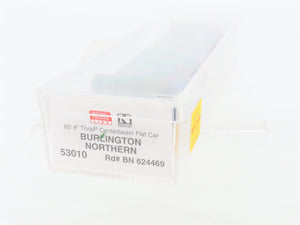 N Scale Micro-Trains MTL 53010 BN Burlington Northern Centerbeam Flat Car 624469