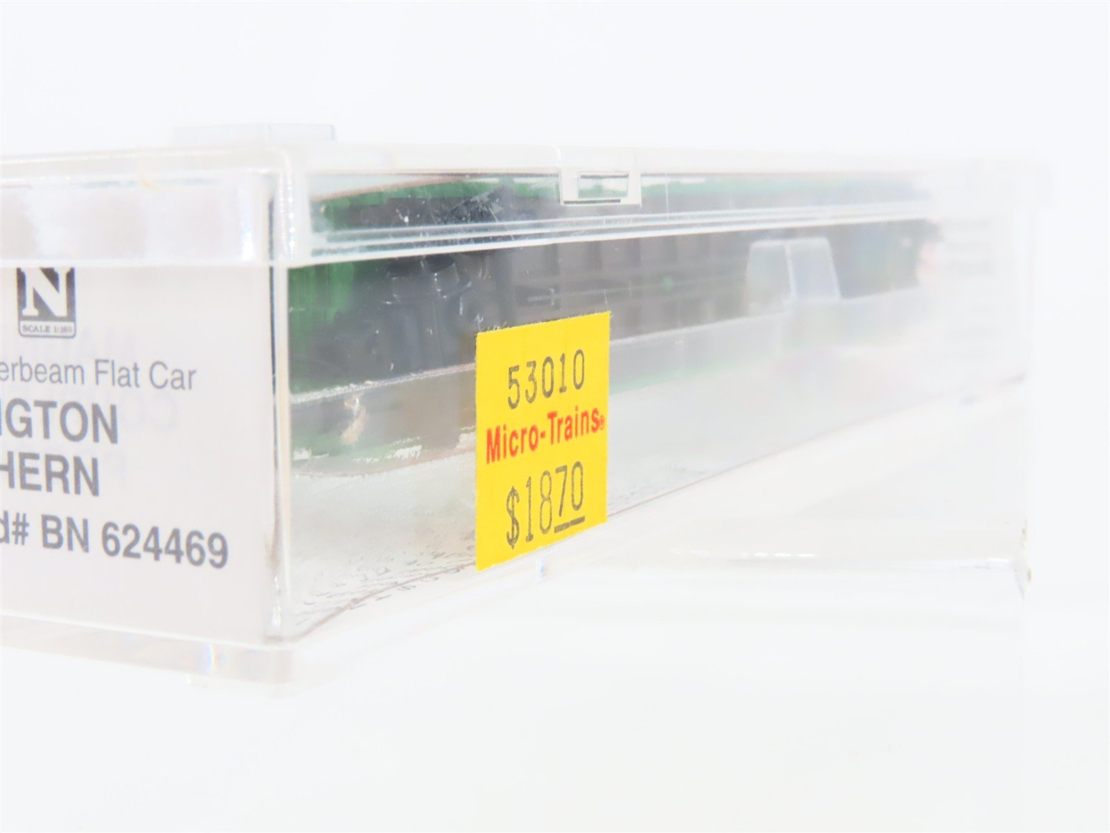 N Scale Micro-Trains MTL 53010 BN Burlington Northern Centerbeam Flat Car 624469
