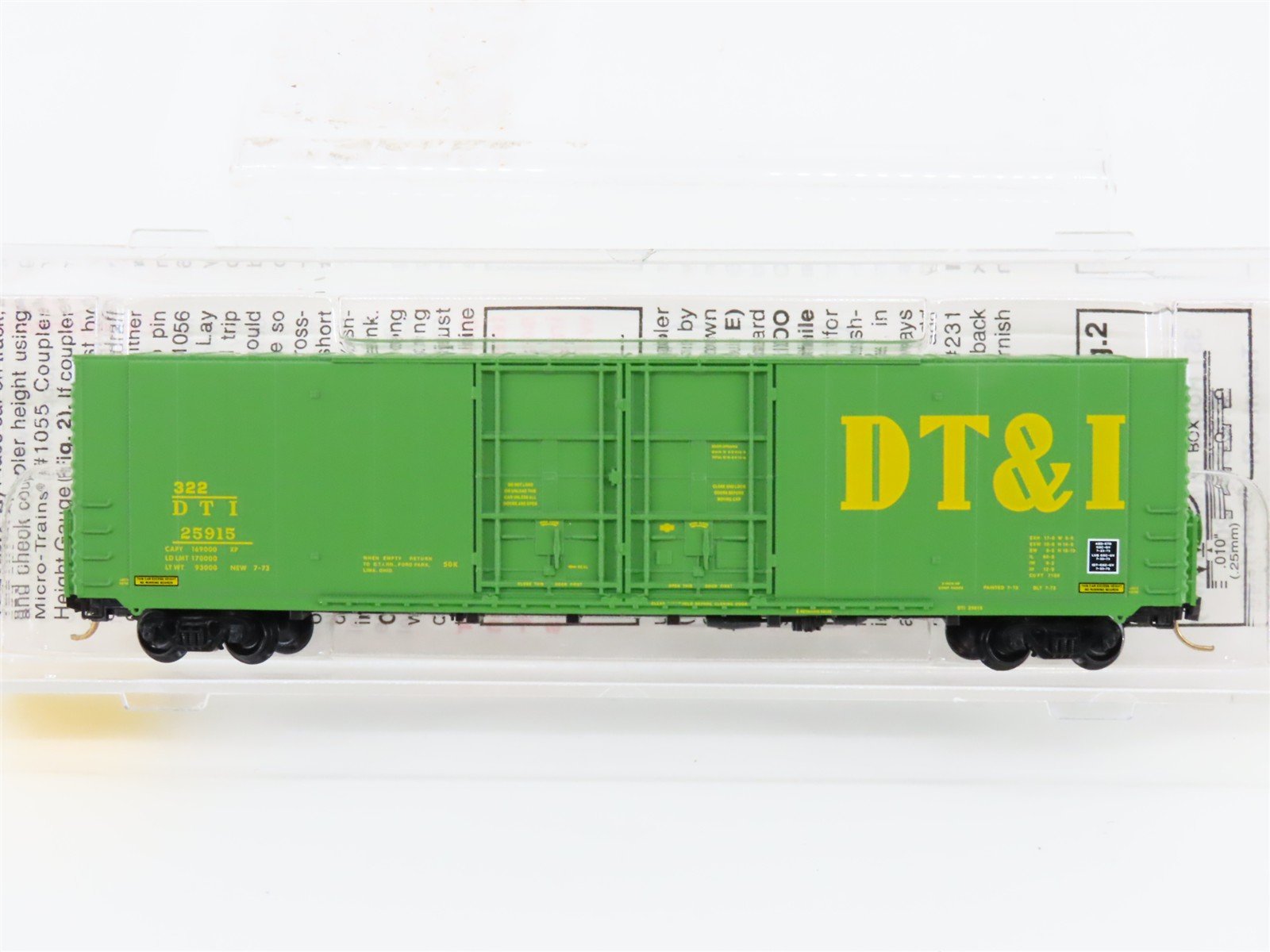 N Scale Micro-Trains MTL 102010 DT&I 60' Excess Height Box Car #25915