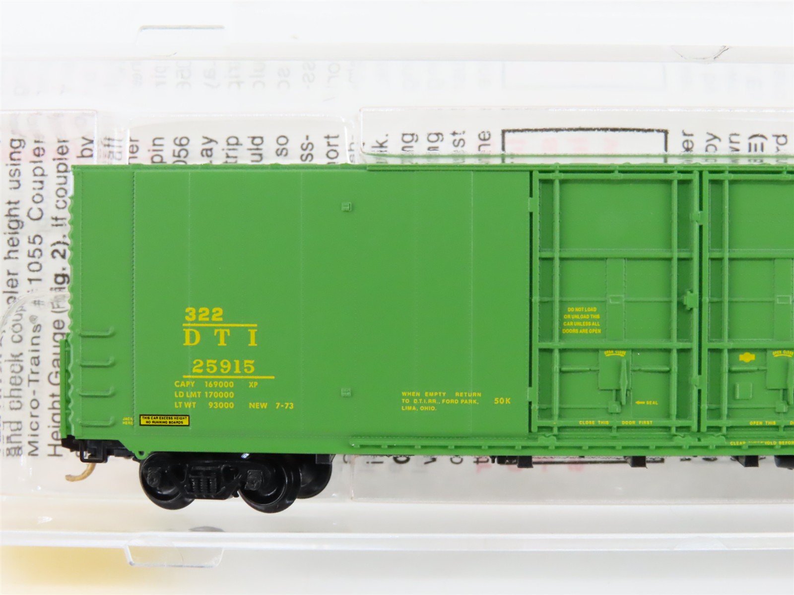 N Scale Micro-Trains MTL 102010 DT&I 60' Excess Height Box Car #25915