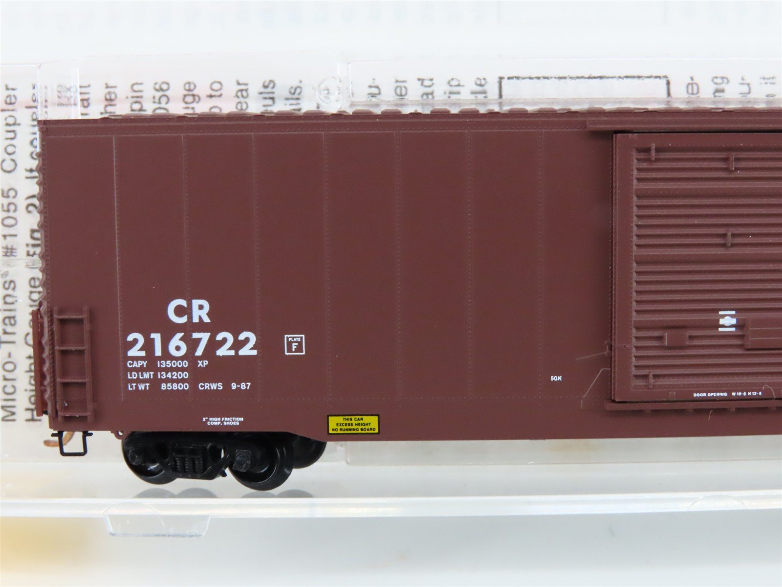 N Scale Micro-Trains MTL 104040 CR Conrail 60' Excess Height Box Car #216722