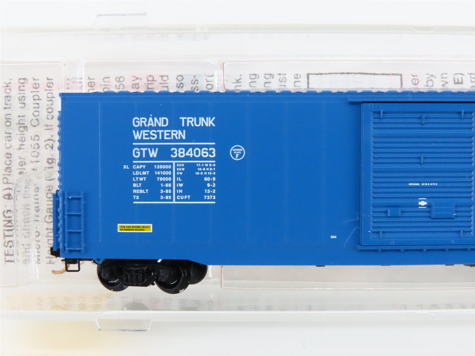 N Scale Micro-Trains MTL 104010 GTW 60' Excess Height Box Car #384063