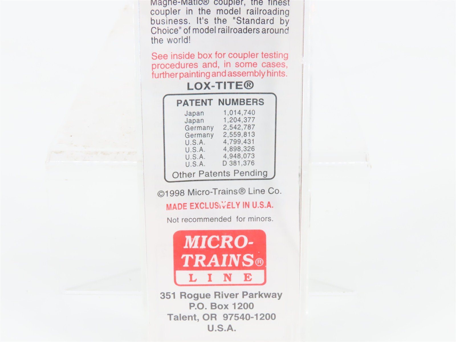 N Scale Micro-Trains MTL 104010 GTW 60' Excess Height Box Car #384063