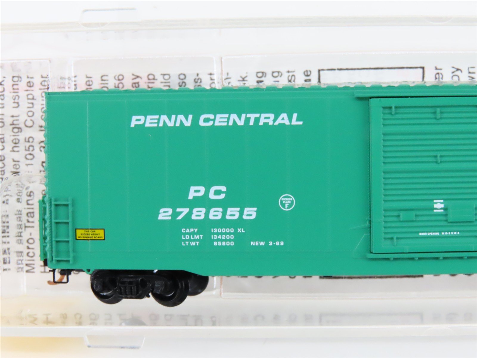 N Scale Micro-Trains MTL 104020 PC Penn Central 60' Excess Height Boxcar #278655