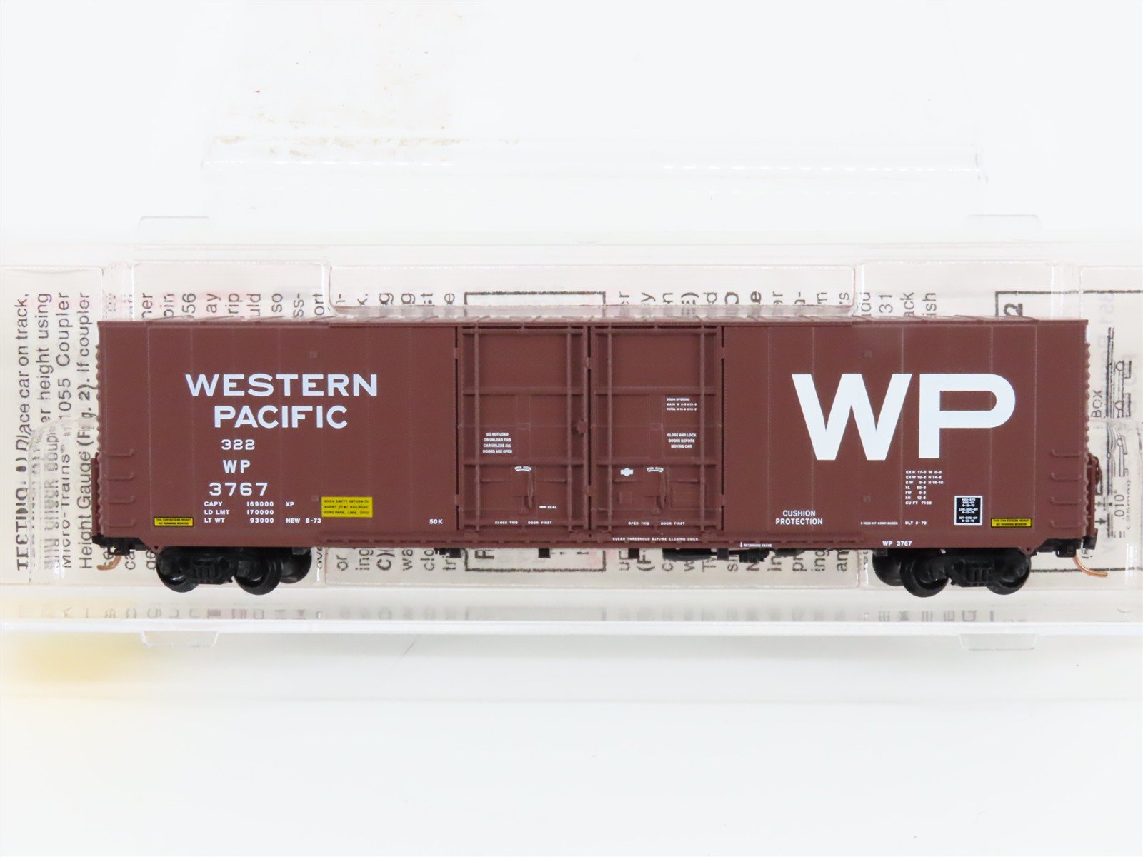 N Scale Micro-Trains MTL 102050 WP Western Pacific 60' Excess Height Boxcar 3767