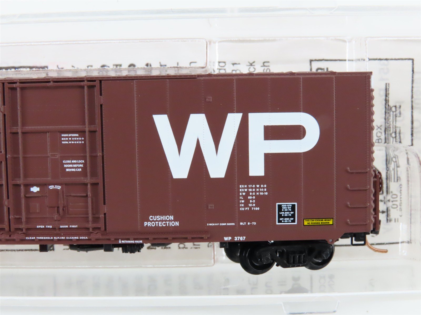 N Scale Micro-Trains MTL 102050 WP Western Pacific 60' Excess Height Boxcar 3767