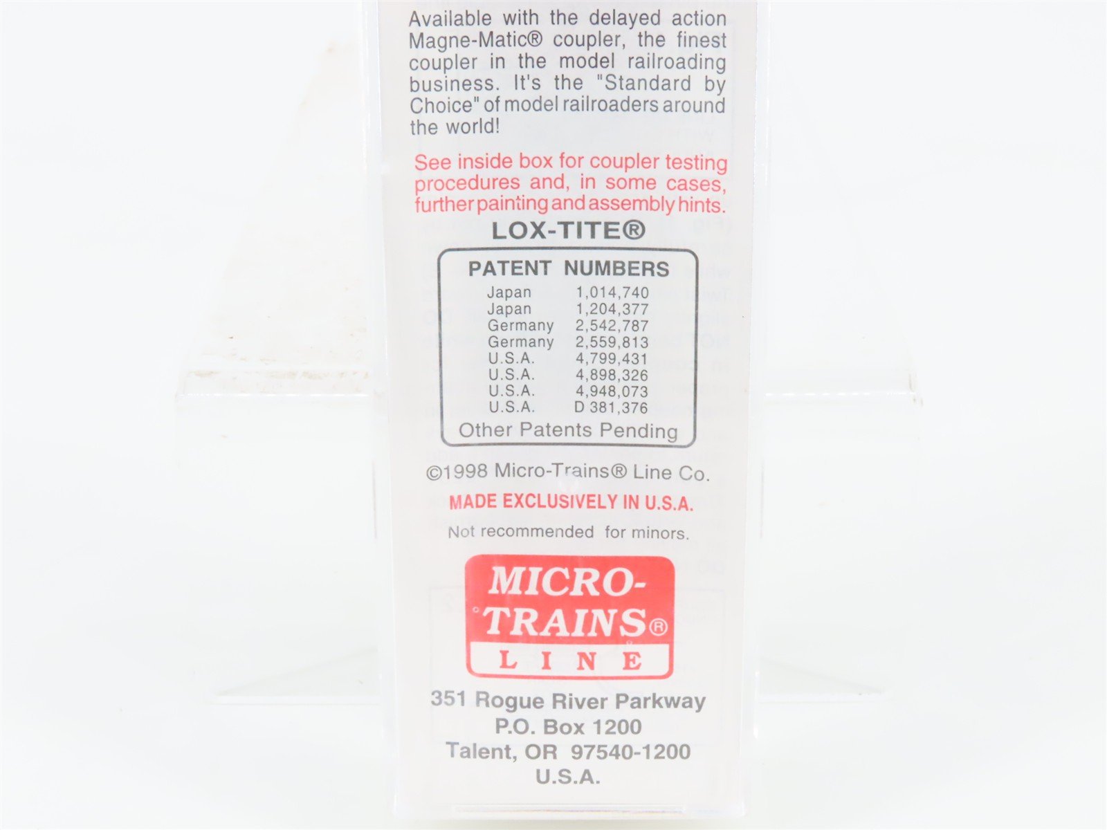 N Scale Micro-Trains MTL 102050 WP Western Pacific 60' Excess Height Boxcar 3767