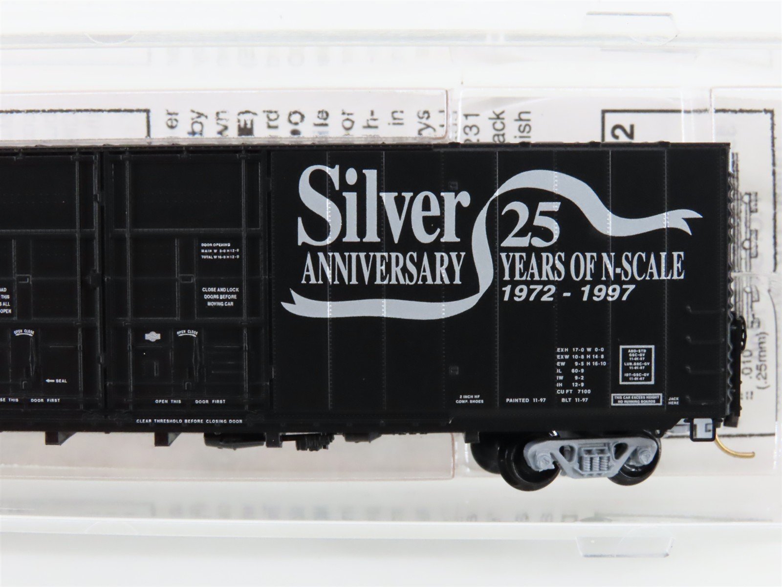 N Micro-Trains MTL 102030 MTL Silver Anniversary 60' Excess Height Box Car #1172