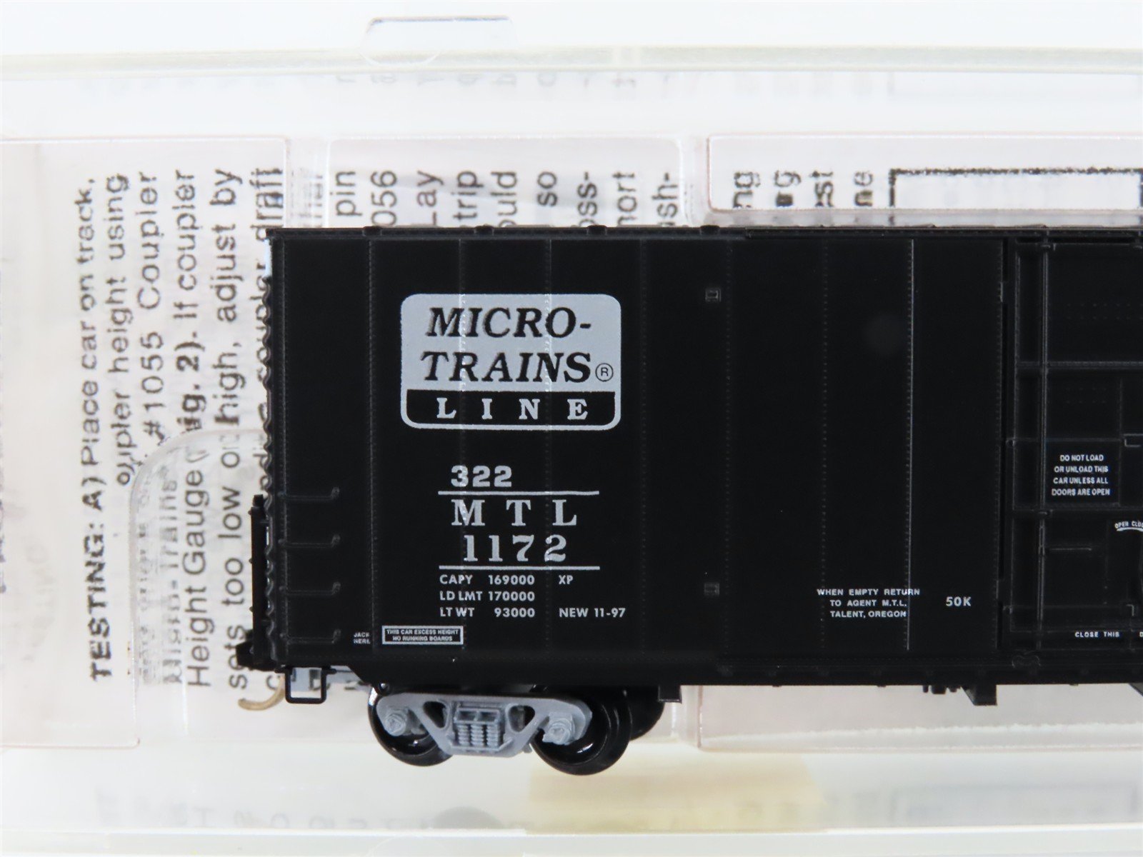 N Micro-Trains MTL 102030 MTL Silver Anniversary 60' Excess Height Box Car #1172