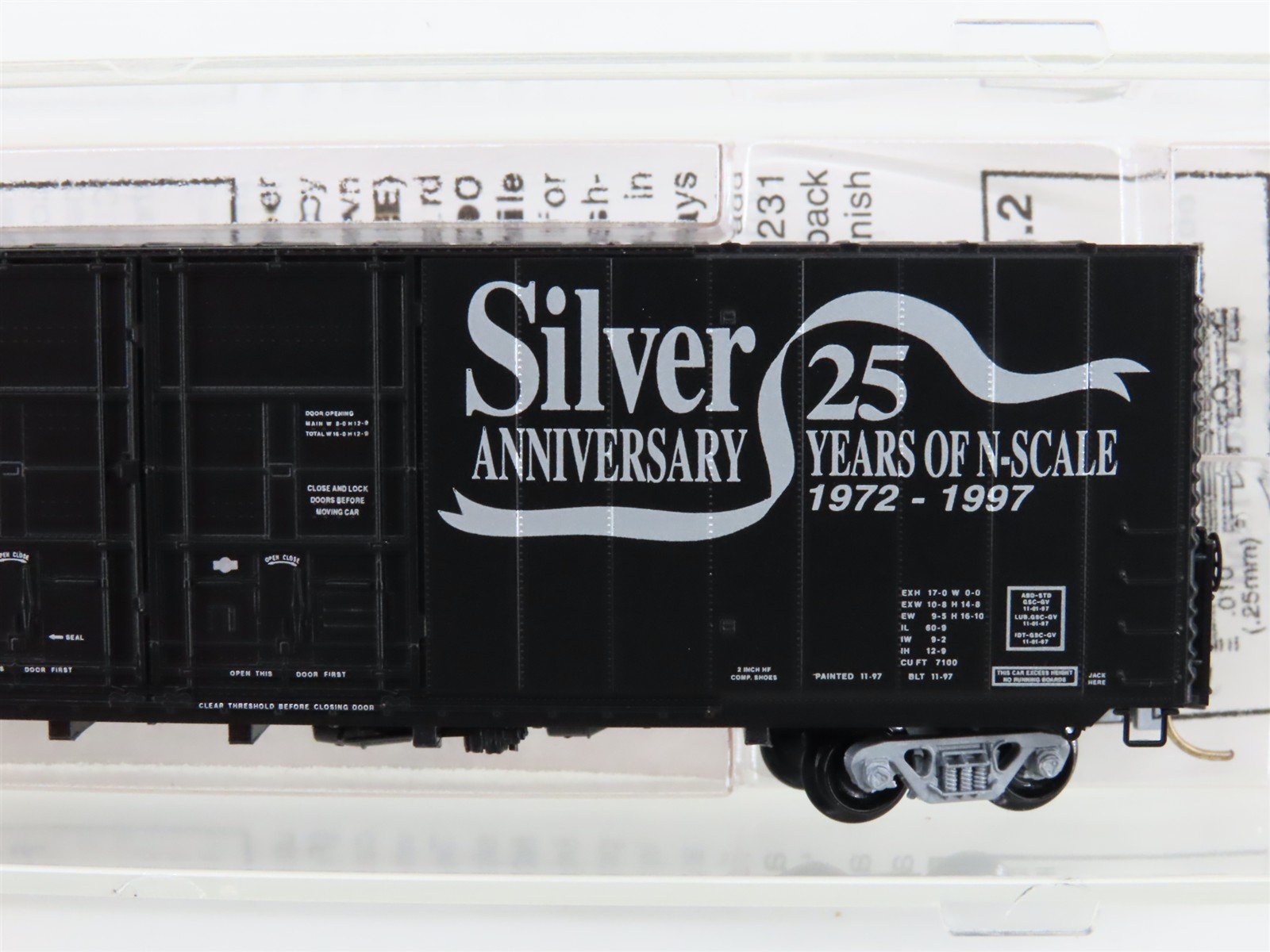 N Micro-Trains MTL 102030 MTL Silver Anniversary 60' Excess Height Box Car #1172