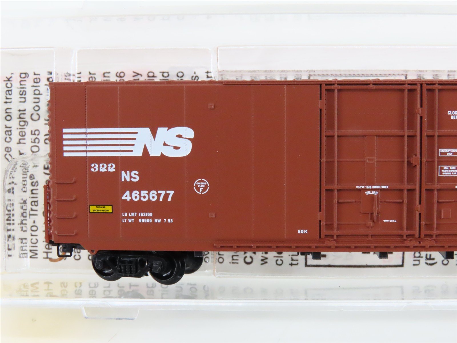N Micro-Trains MTL 102070 NS Norfolk Southern 60' Excess Height Box Car #465677