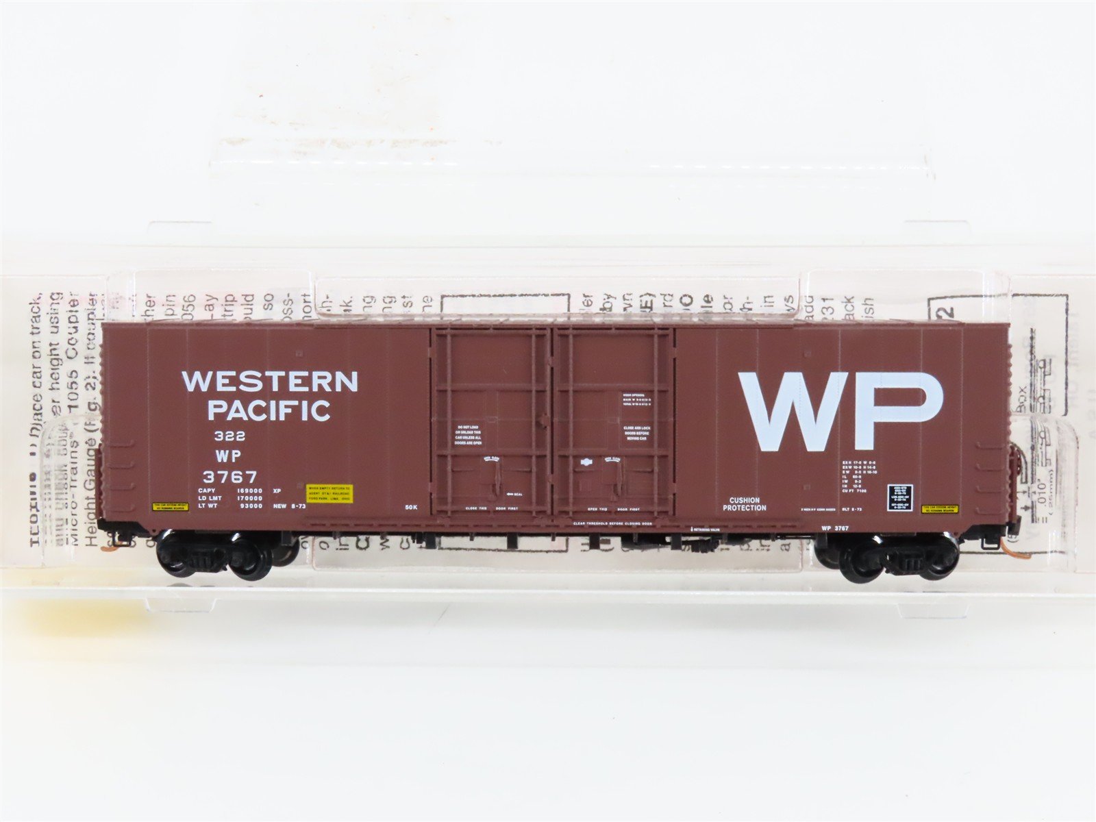 N Scale Micro-Trains MTL 102050 WP Western Pacific 60' Excess Height Boxcar 3767