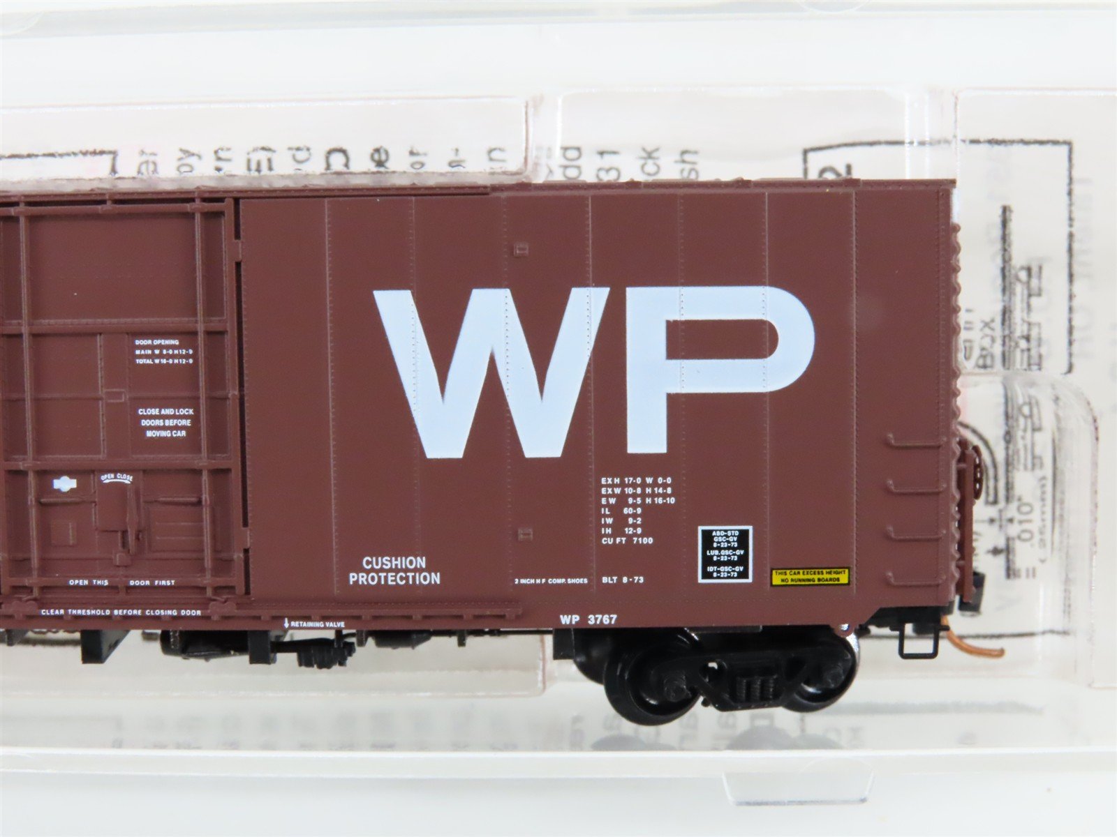 N Scale Micro-Trains MTL 102050 WP Western Pacific 60' Excess Height Boxcar 3767
