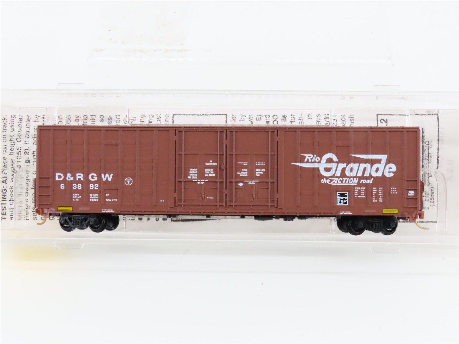 N Scale Micro-Trains MTL 103010 D&RGW Rio Grande 60' Excess Height Boxcar #63892