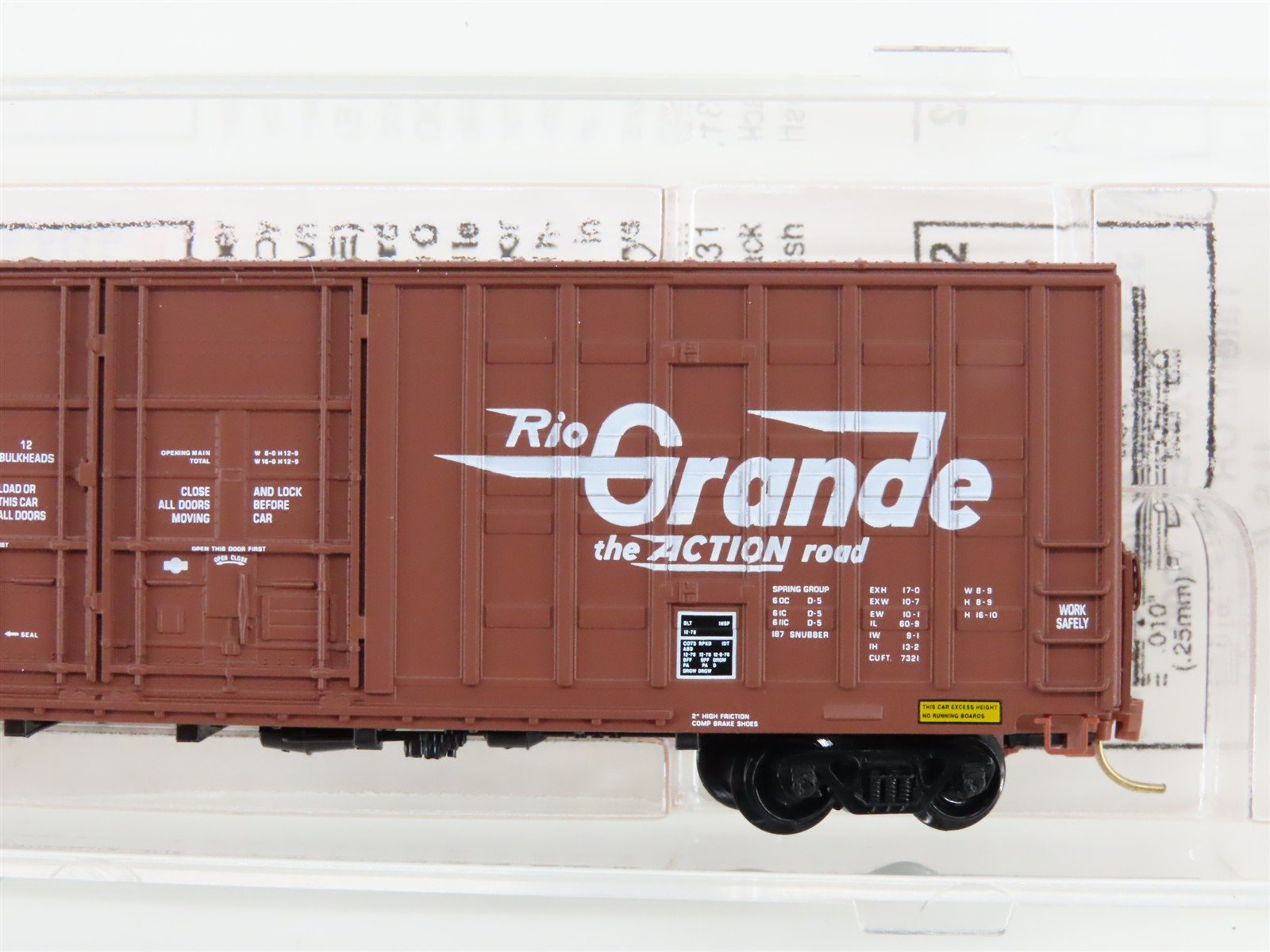 N Scale Micro-Trains MTL 103010 D&RGW Rio Grande 60' Excess Height Boxcar #63892