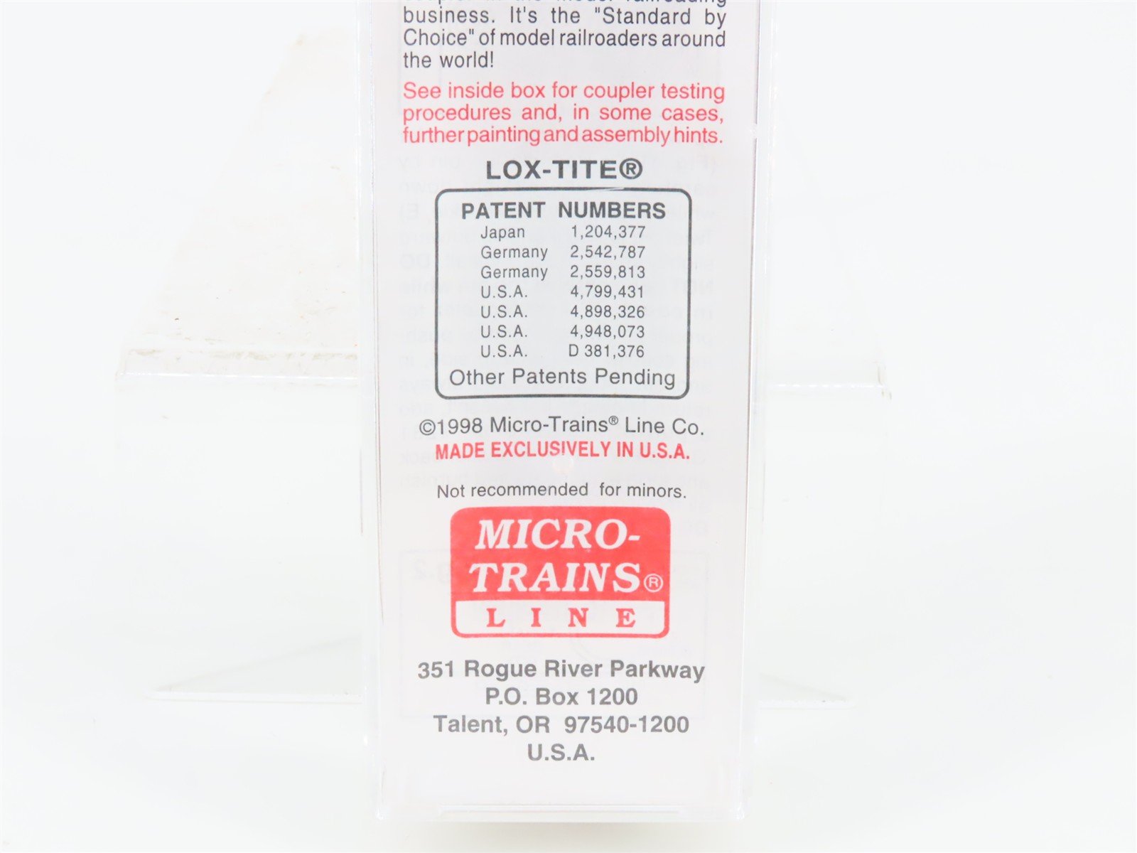 N Scale Micro-Trains MTL 103010 D&RGW Rio Grande 60' Excess Height Boxcar #63892