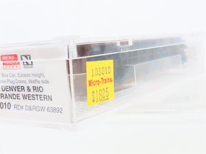 N Scale Micro-Trains MTL 103010 D&RGW Rio Grande 60' Excess Height Boxcar #63892