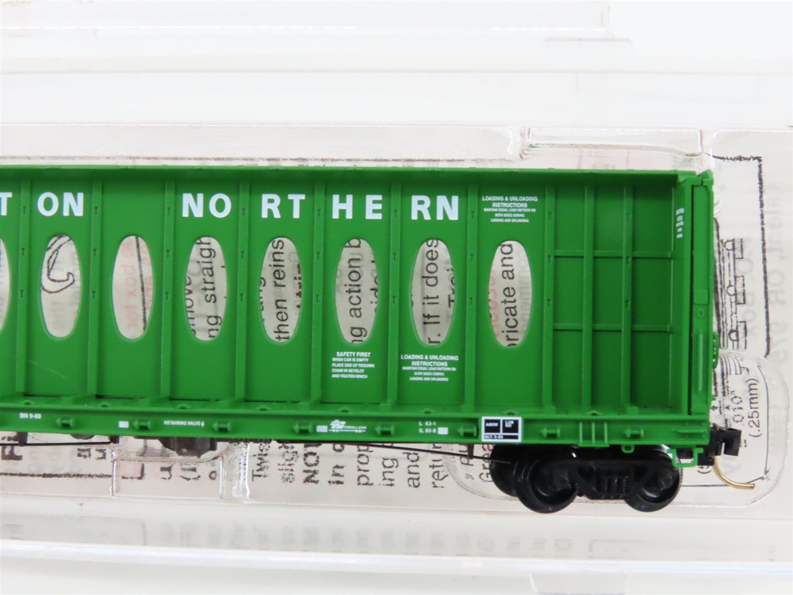 N Scale Micro-Trains MTL 53010 BN Burlington Northern Centerbeam Flat Car 624469