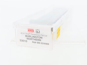 N Scale Micro-Trains MTL 53010 BN Burlington Northern Centerbeam Flat Car 624469