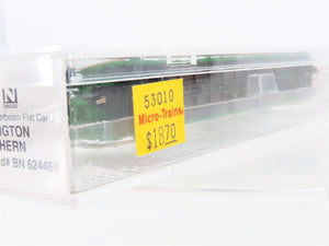 N Scale Micro-Trains MTL 53010 BN Burlington Northern Centerbeam Flat Car 624469