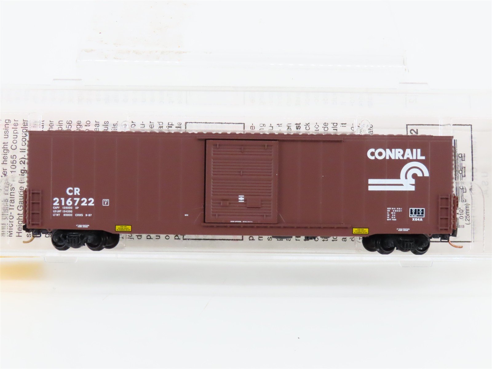 N Scale Micro-Trains MTL 104040 CR Conrail 60' Excess Height Box Car #216722