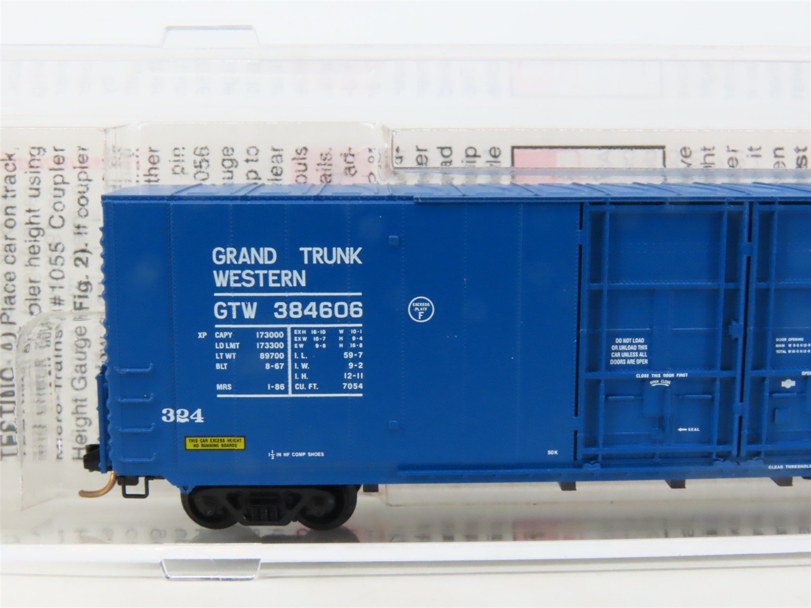 N Scale Micro-Trains MTL 102080 GTW 60' Excess Height Box Car #384606