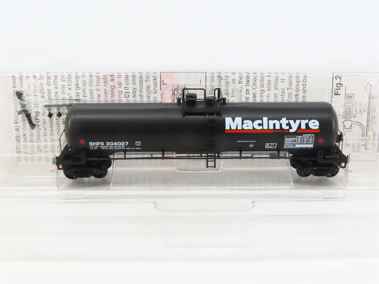 N Micro-Trains MTL 110030 SHPX MacIntyre Fuels General Service Tank Car #204027