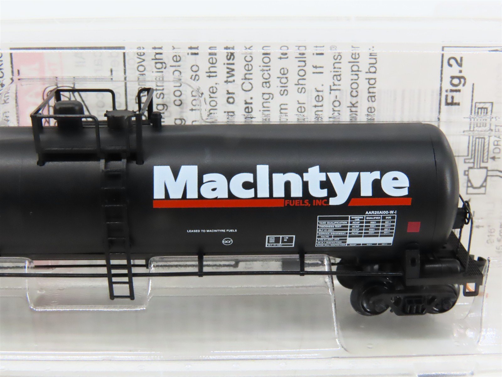 N Micro-Trains MTL 110030 SHPX MacIntyre Fuels General Service Tank Car #204027