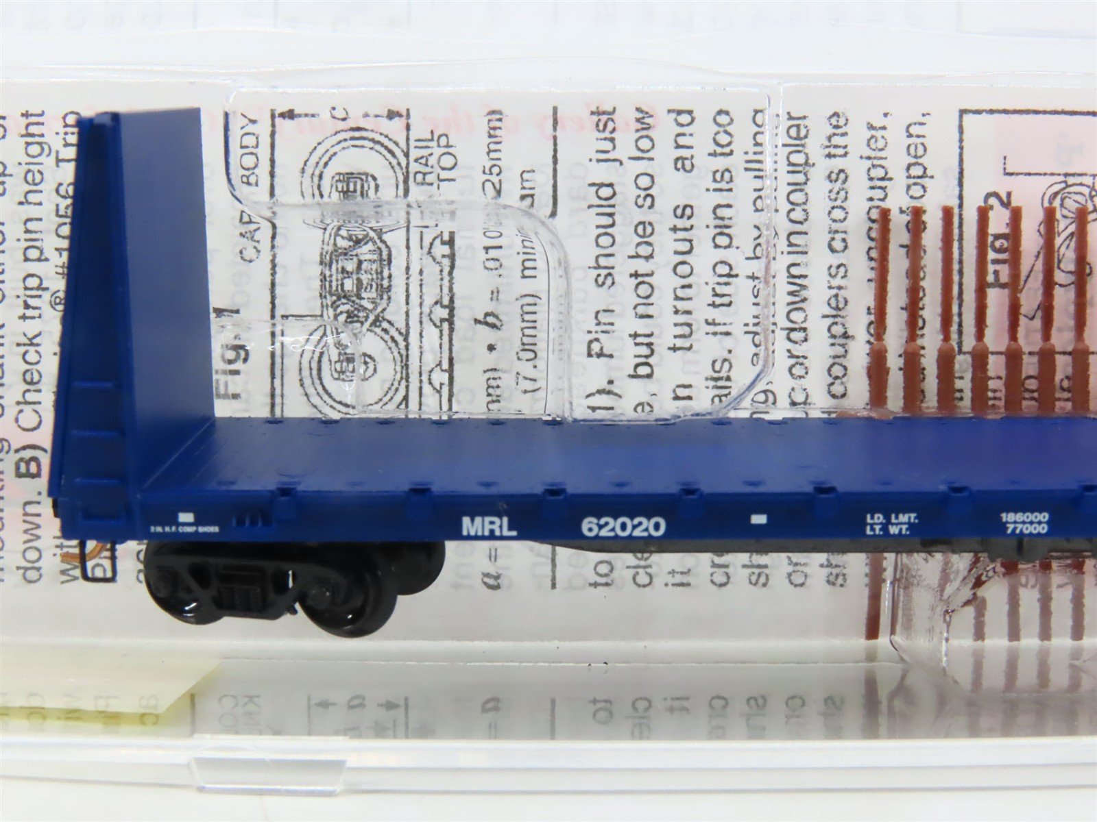 N Scale Micro-Trains MTL 54110 MRL Montana Rail Link Bulkhead Flat Car #62020