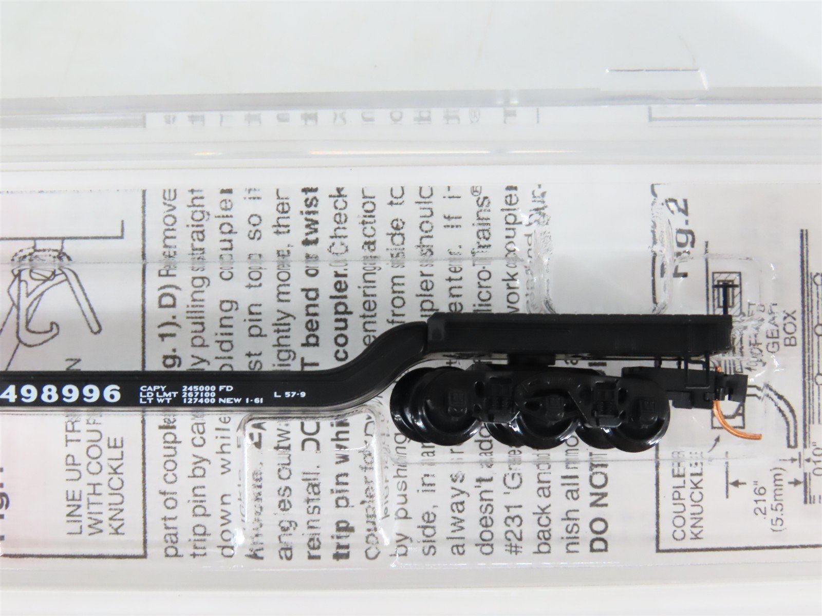 N Micro-Trains MTL 109020 NYC New York Central Depressed Center Flat Car #498996