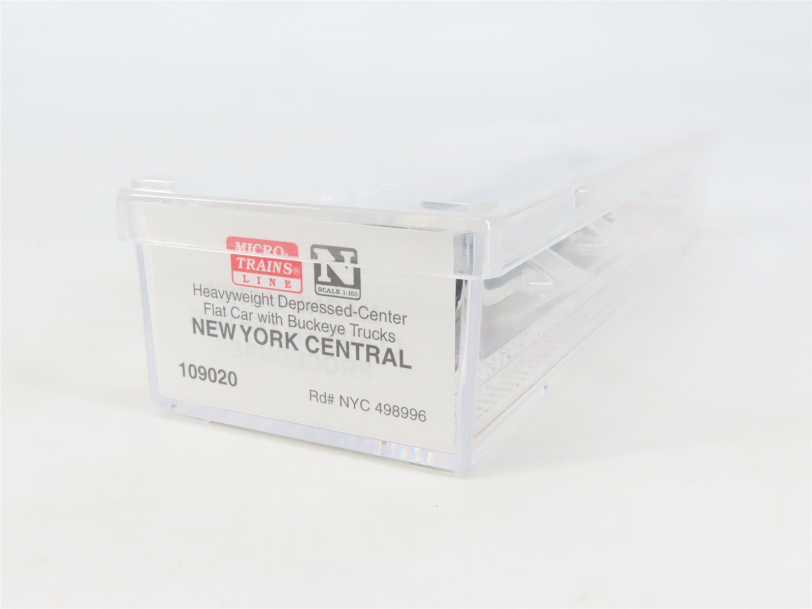 N Micro-Trains MTL 109020 NYC New York Central Depressed Center Flat Car #498996