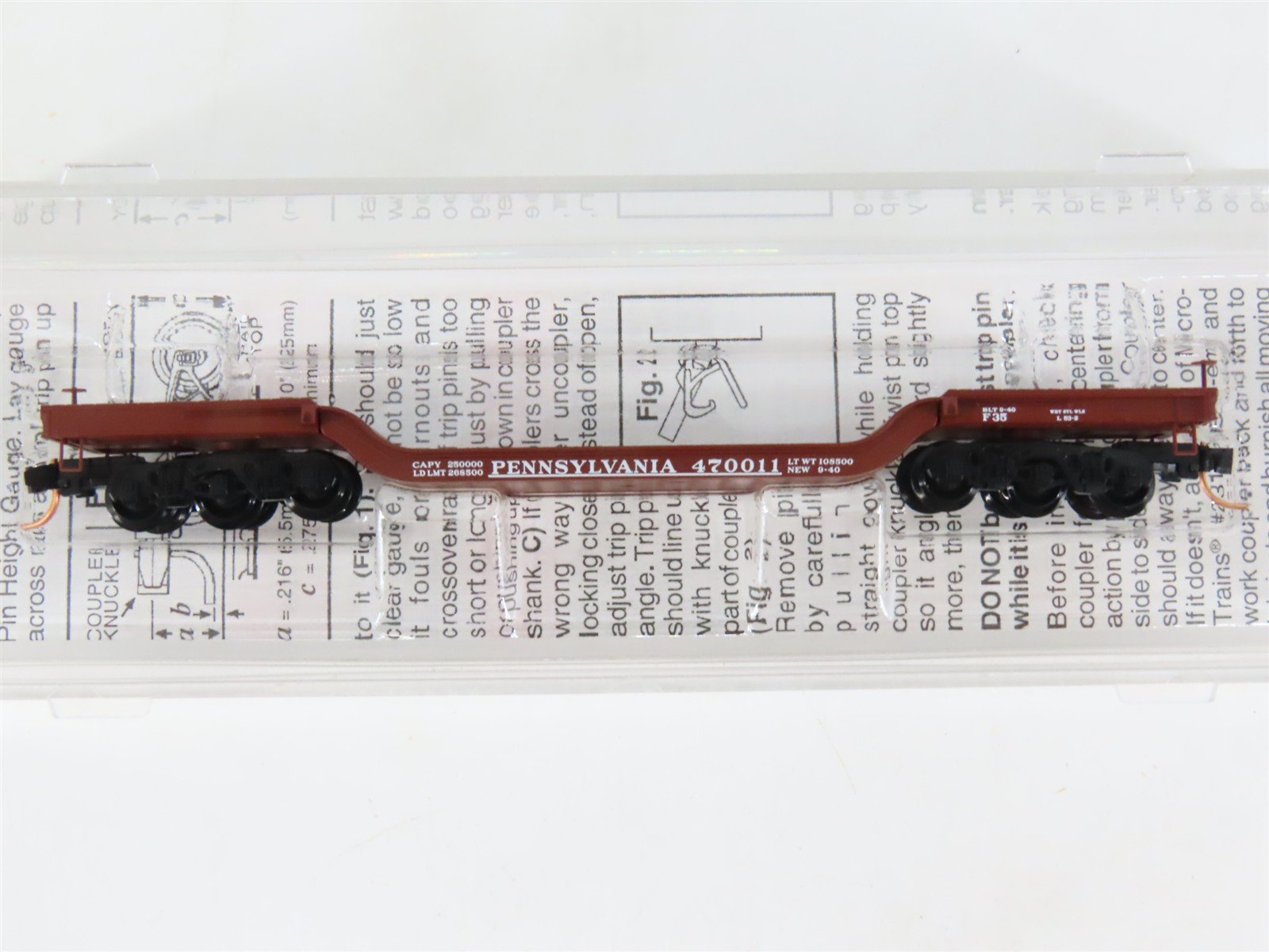 N Scale Micro-Trains MTL 109010 PRR Pennsylvania Depressed Center Flat Car 70011
