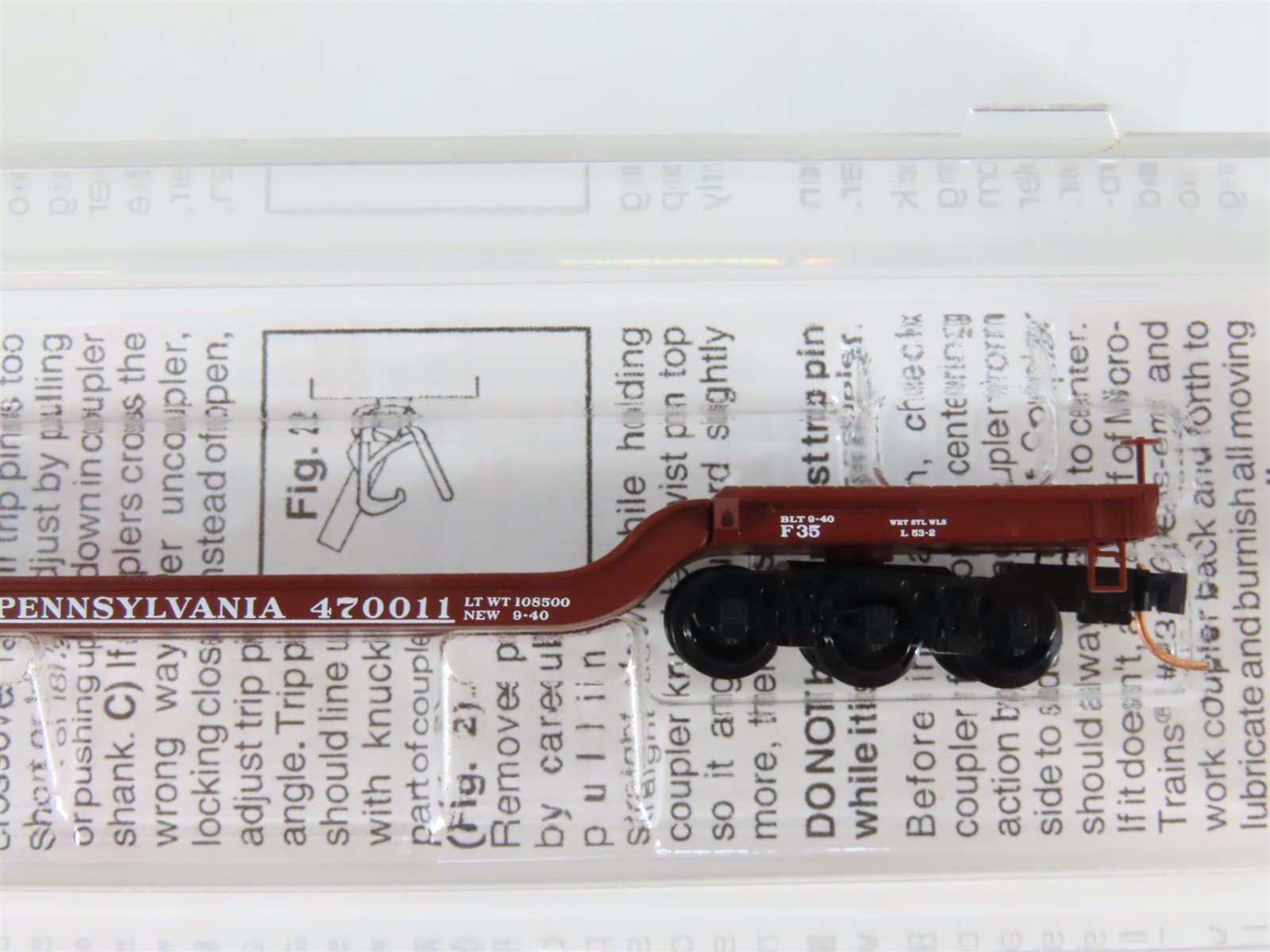 N Scale Micro-Trains MTL 109010 PRR Pennsylvania Depressed Center Flat Car 70011