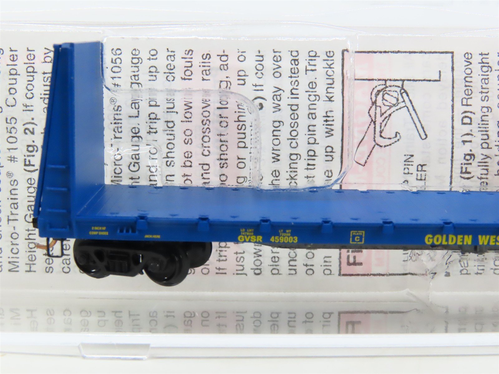 N Scale Micro-Trains MTL 54080 GVSR Golden West Service Bulkhead Flat Car 459003